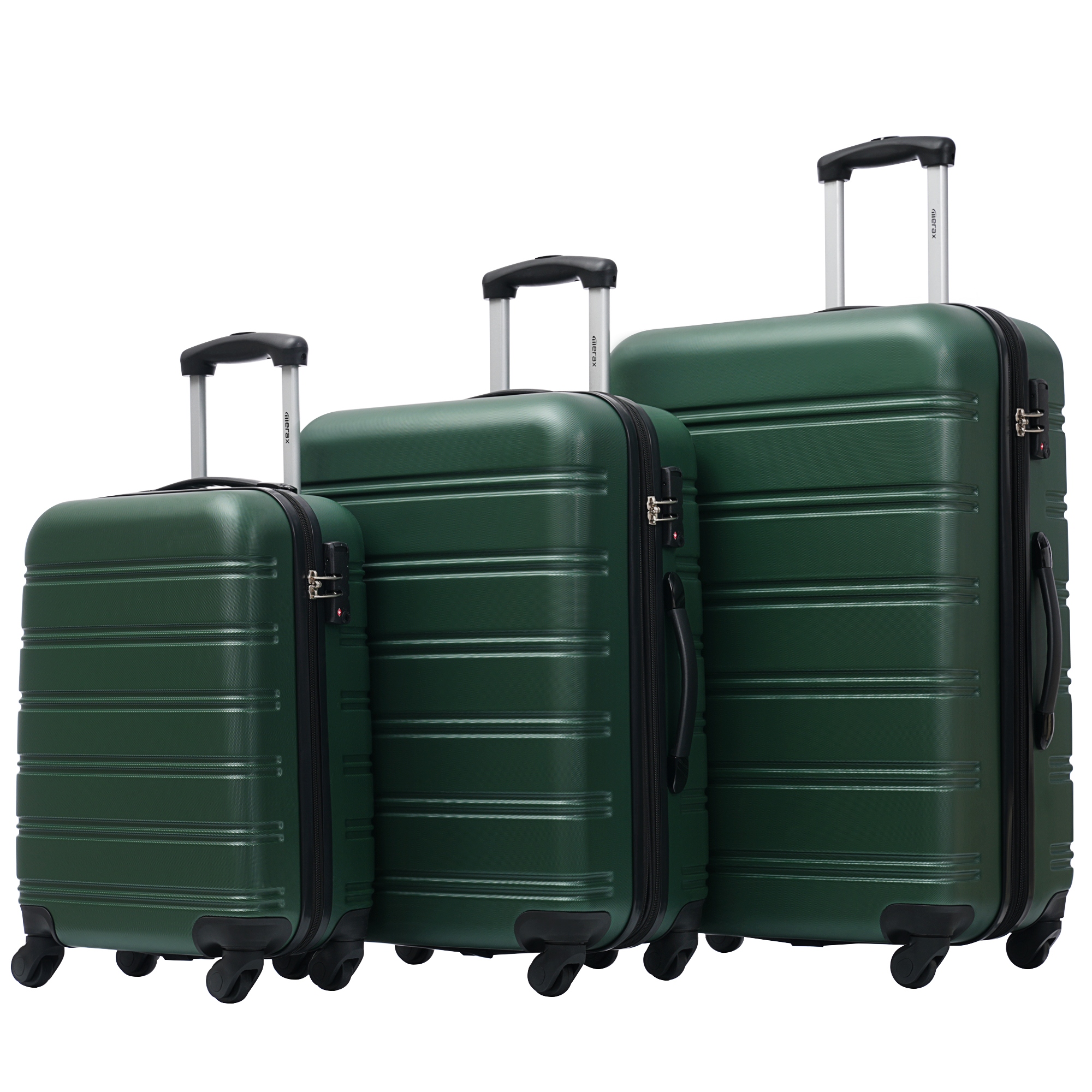 Luggage 100% ABS Expandable Hardside Spinner Travel Suitcase, 3